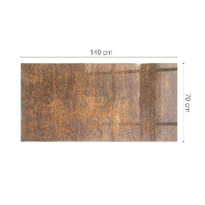 Corner glass hearth rectangular Rust texture for background