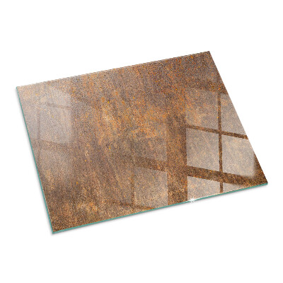 Corner glass hearth rectangular Rust texture for background