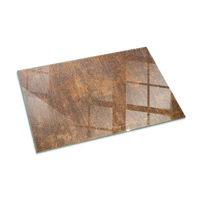 Corner glass hearth rectangular Rust texture for background