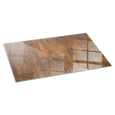 Corner glass hearth rectangular Rust texture for background