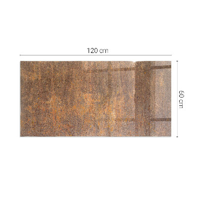 Corner glass hearth rectangular Rust texture for background