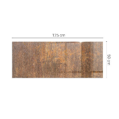 Corner glass hearth rectangular Rust texture for background