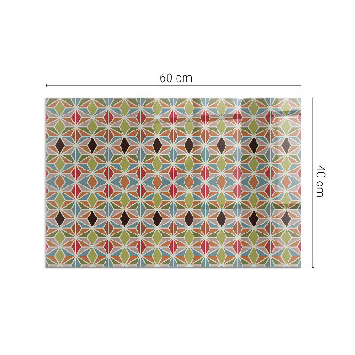 Corner glass hearth rectangular Polygonal patterns in a grid