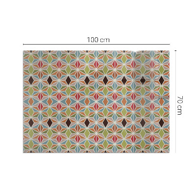 Corner glass hearth rectangular Polygonal patterns in a grid
