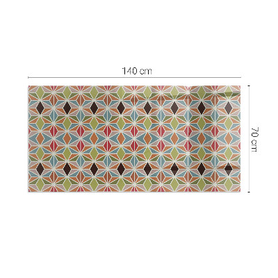 Corner glass hearth rectangular Polygonal patterns in a grid