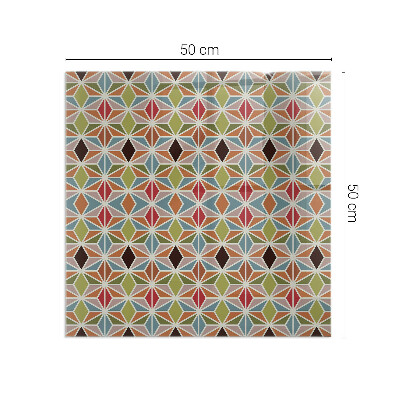 Corner glass hearth rectangular Polygonal patterns in a grid