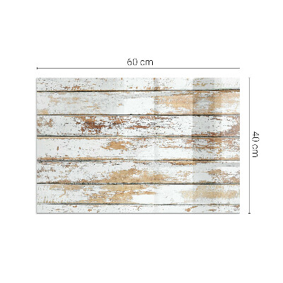 Corner glass hearth rectangular A damaged wooden board