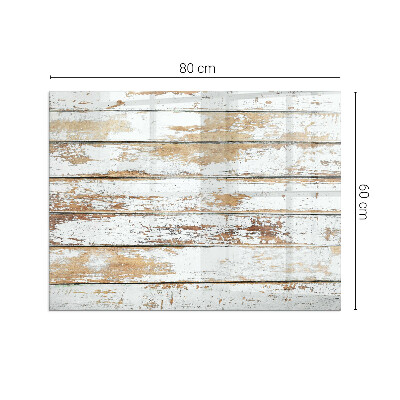 Corner glass hearth rectangular A damaged wooden board