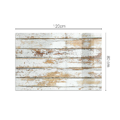 Corner glass hearth rectangular A damaged wooden board