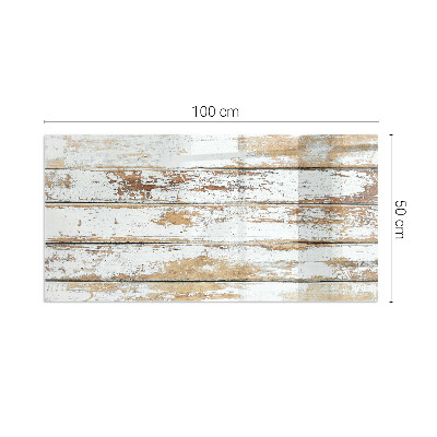 Corner glass hearth rectangular A damaged wooden board
