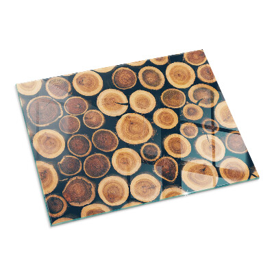Glass fire hearth rectangular A box with cut wood