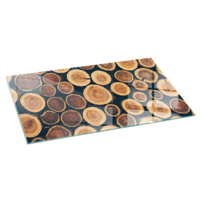 Glass fire hearth rectangular A box with cut wood