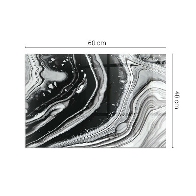 Glass fire hearth rectangular Abstract waves and lines