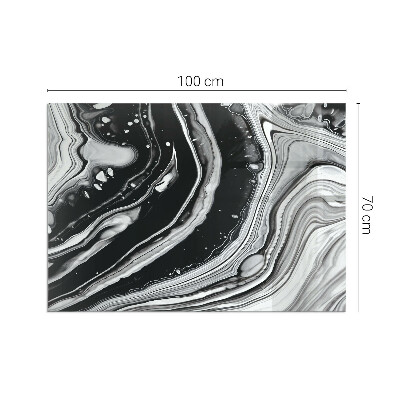 Glass fire hearth rectangular Abstract waves and lines