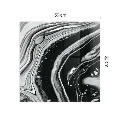 Glass fire hearth rectangular Abstract waves and lines