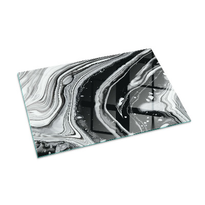 Glass fire hearth rectangular Abstract waves and lines