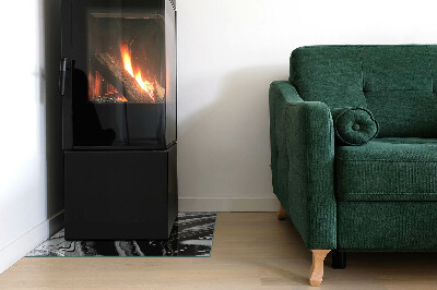 Glass fire hearth rectangular Abstract waves and lines