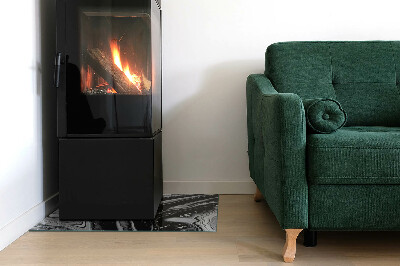 Glass fire hearth rectangular Abstract waves and lines