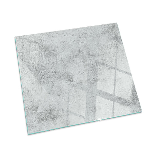 Corner glass hearth rectangular Raw concrete texture