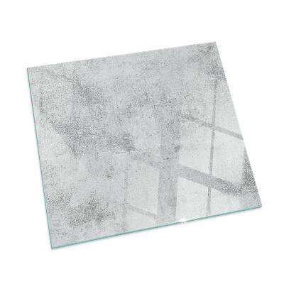 Corner glass hearth rectangular Raw concrete texture