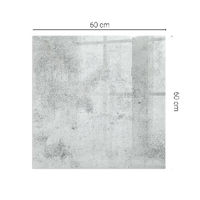 Corner glass hearth rectangular Raw concrete texture
