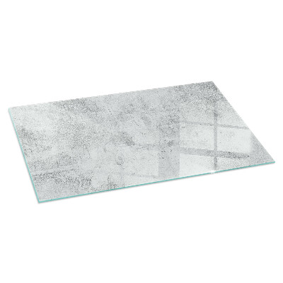 Corner glass hearth rectangular Raw concrete texture