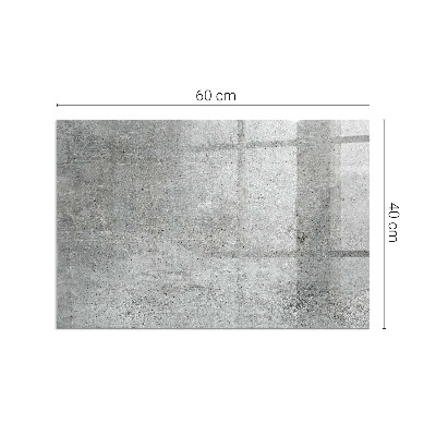 Glass fire hearth rectangular Raw concrete texture