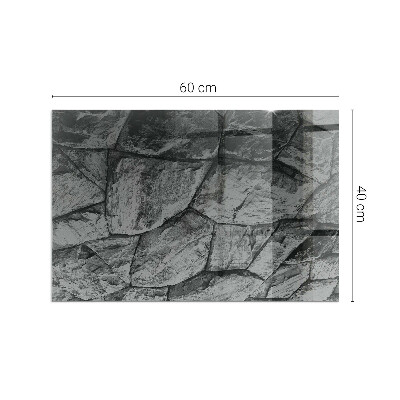 Corner glass hearth rectangular Natural stone pattern