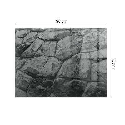 Corner glass hearth rectangular Natural stone pattern