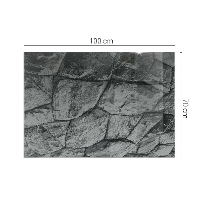 Corner glass hearth rectangular Natural stone pattern