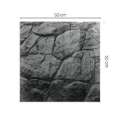 Corner glass hearth rectangular Natural stone pattern