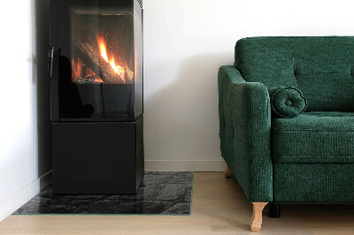 Corner glass hearth rectangular Natural stone pattern