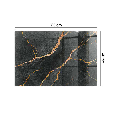Glass fire hearth rectangular Elegant marble with veins