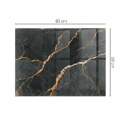 Glass fire hearth rectangular Elegant marble with veins