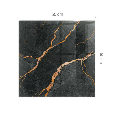 Glass fire hearth rectangular Elegant marble with veins