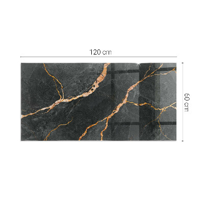 Glass fire hearth rectangular Elegant marble with veins