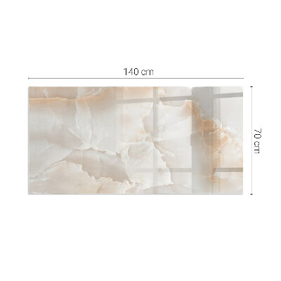 Corner glass hearth rectangular Natural stone pattern