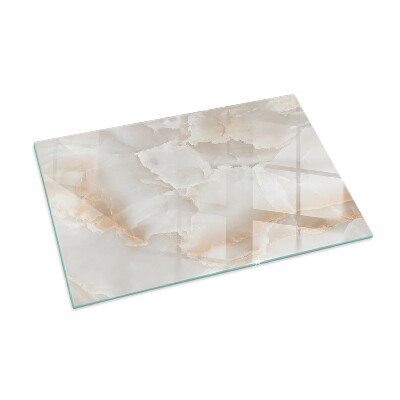 Corner glass hearth rectangular Natural stone pattern