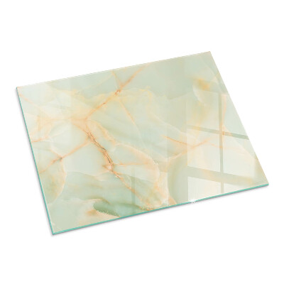 Glass fire hearth rectangular Abstract marble pattern