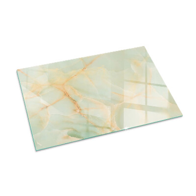 Glass fire hearth rectangular Abstract marble pattern