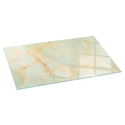 Glass fire hearth rectangular Abstract marble pattern