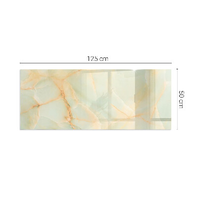 Glass fire hearth rectangular Abstract marble pattern