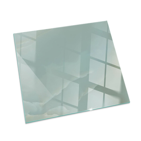 Glass fire hearth rectangular Delicate marble pattern
