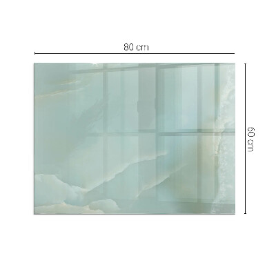 Glass fire hearth rectangular Delicate marble pattern