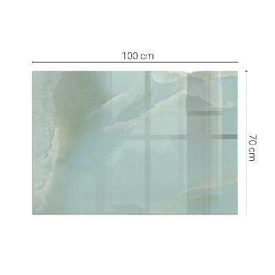 Glass fire hearth rectangular Delicate marble pattern