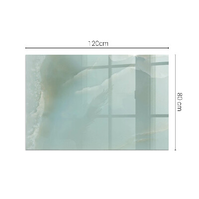 Glass fire hearth rectangular Delicate marble pattern