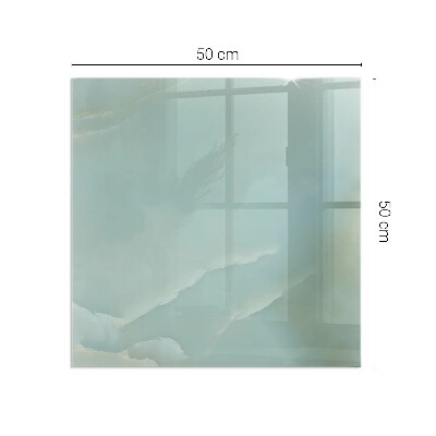 Glass fire hearth rectangular Delicate marble pattern