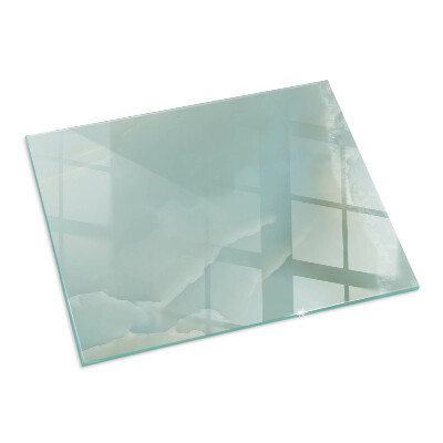 Glass fire hearth rectangular Delicate marble pattern