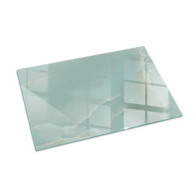 Glass fire hearth rectangular Delicate marble pattern
