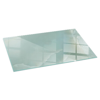 Glass fire hearth rectangular Delicate marble pattern